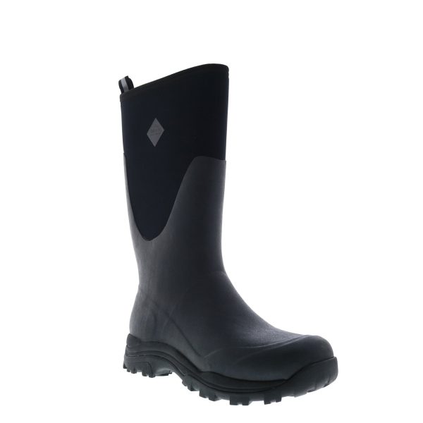 Original Muck Arctic Outpost AOT000 Mens Black Leather Pull On Winter Boots Online - Image 2