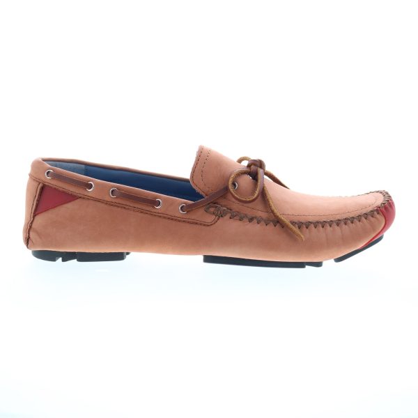 Robert Zur Frisco Mens Brown Nubuck Slip On Loafers & Slip Ons Boat Shoes Discount