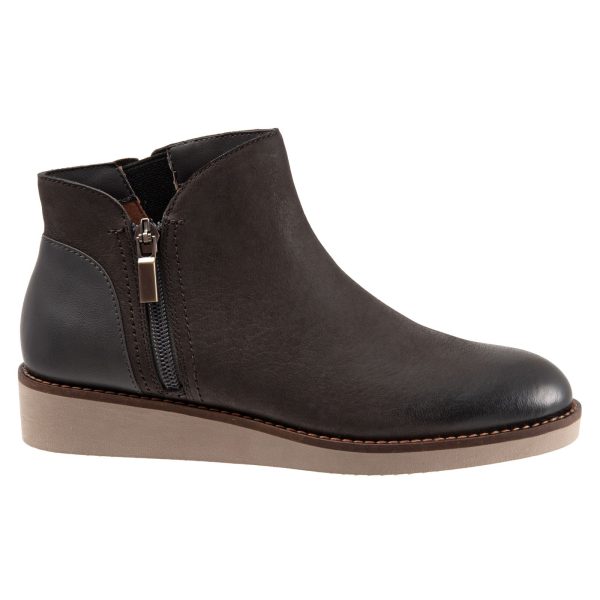 Softwalk Wesley S1963-049 Womens Brown Narrow Leather Ankle & Booties Boots For Cheap