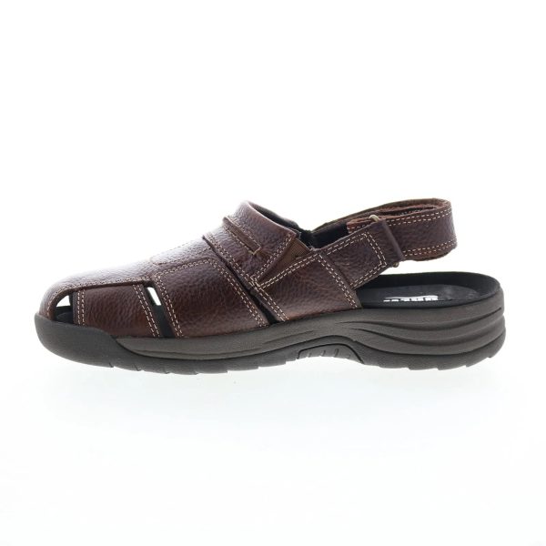 Drew Barcelona 47792-68 Mens Brown Leather Strap Sport Sandals Shoes on Sale - Image 3