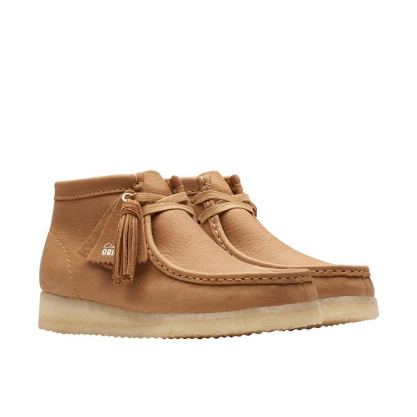Clarks Wallabee Boot Mid 26175840 Womens Brown Leather Lace Up Chukkas Boots Sale - Image 4