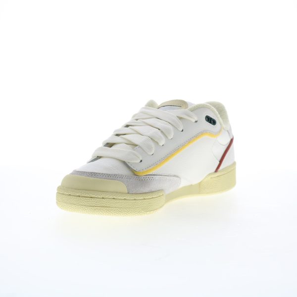 Reebok Club C Bulc Mens Beige Leather Lace Up Lifestyle Sneakers Shoes For Cheap - Image 4