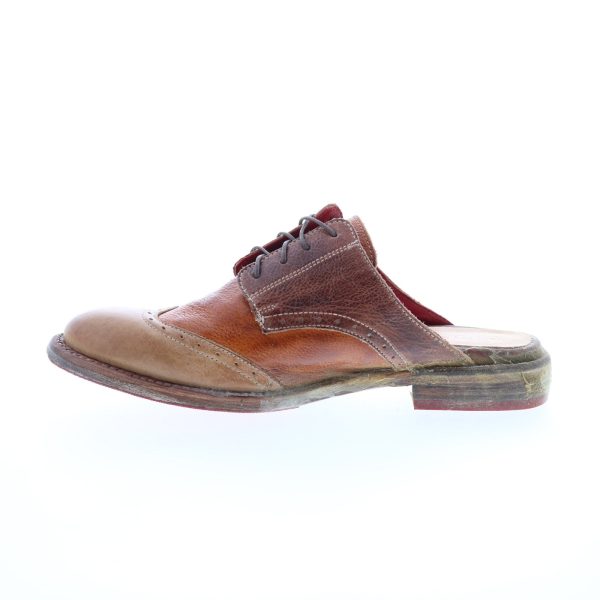 Bed Stu Matilda F346012 Womens Brown Leather Lace Up Mule Flats Shoes Online Sale - Image 5
