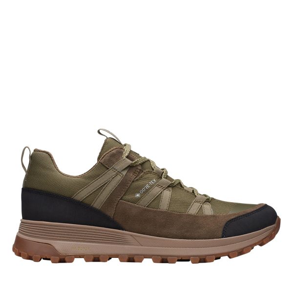 Clarks ATL Trek Run GTX 26172694 Mens Green Wide Athletic Hiking Shoes Hot on Sale