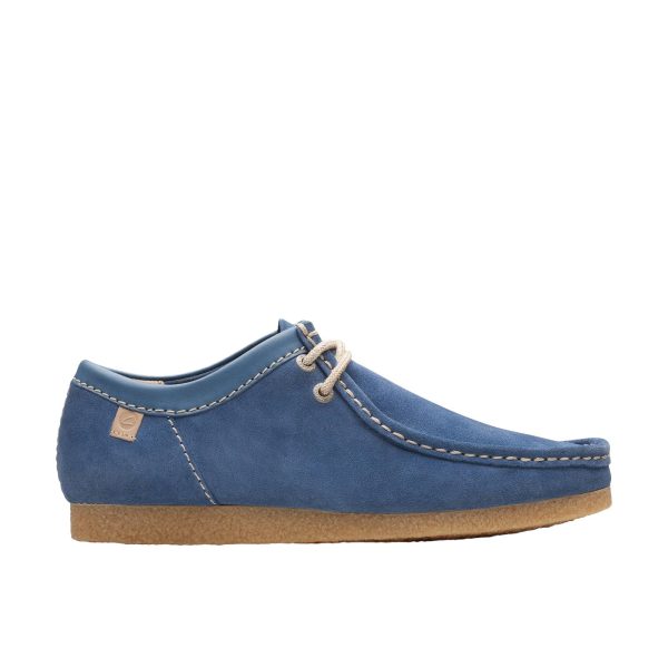 Clarks Shacre II Run 26176978 Mens Blue Suede Oxfords Casual Shoes For Sale