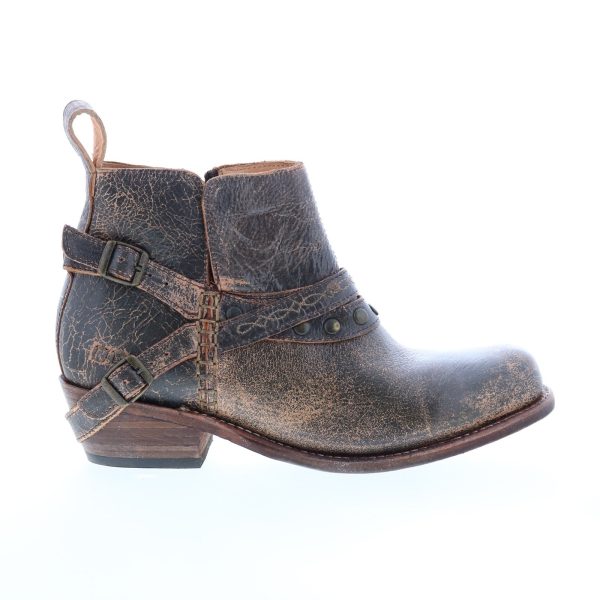 Bed Stu Germinate F331511 Womens Brown Leather Zipper Ankle & Booties Boots Fashion