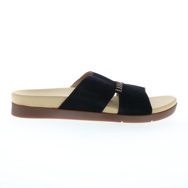 Spenco Twilight Woven Slide SP1122BLK Womens Black Slides Sandals Shoes Online Sale