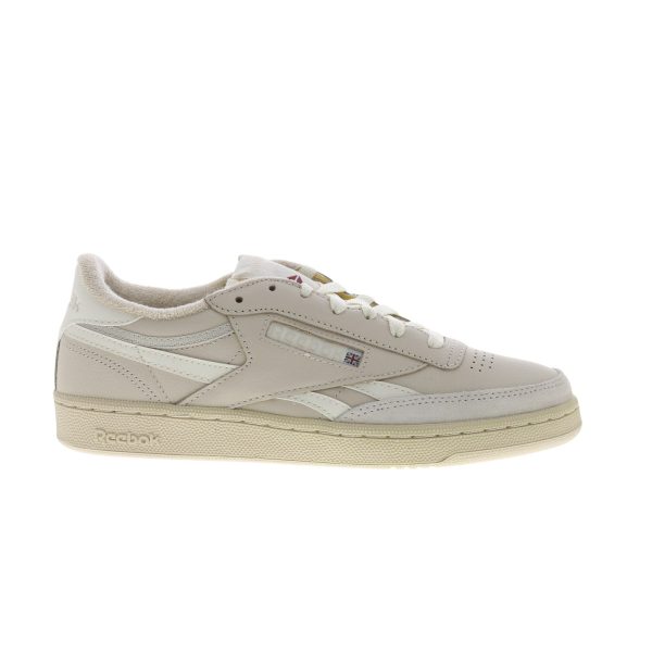 Reebok Club C Revenge Vintage Womens Beige Lifestyle Sneakers Shoes Discount