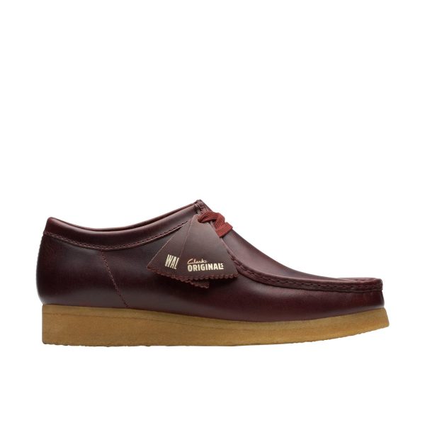 Clarks Wallabee 26179192 Mens Burgundy Oxfords & Lace Ups Casual Shoes Online Sale