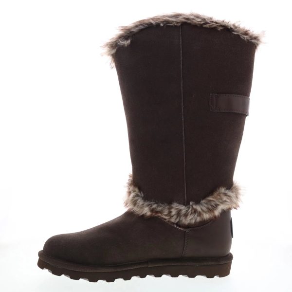 Bearpaw Sheilah 2139W-205 Womens Brown Suede Slip On Casual Dress Boots For Discount - Image 3