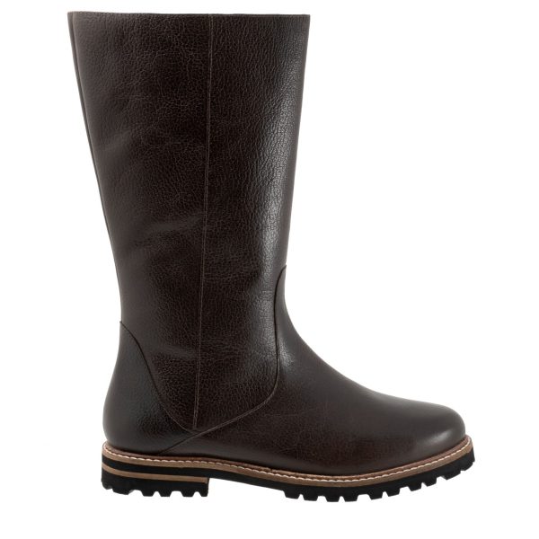 Trotters Franki T2364-266 Womens Brown Narrow Leather Casual Dress Boots Sale