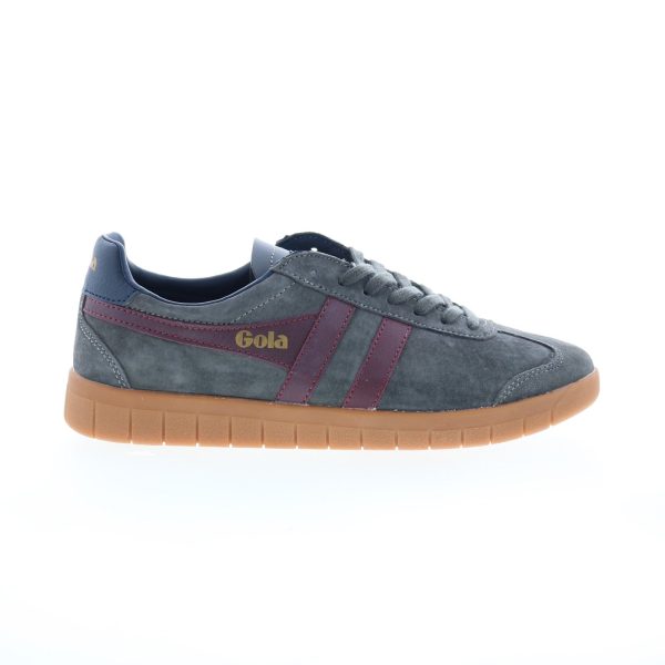 Gola Hurricane Suede CMB046 Mens Gray Suede Lace Up Lifestyle Sneakers Shoes Supply
