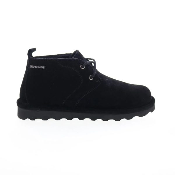 Bearpaw Skye 2578W-011 Womens Black Suede Lace Up Chukkas Boots Online Hot Sale