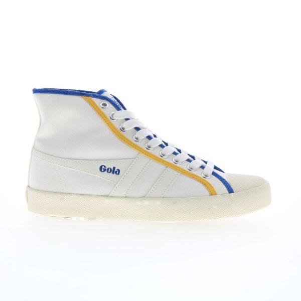 Gola Coaster Smash High CLB391 Womens White Canvas Lifestyle Sneakers Shoes Cheap