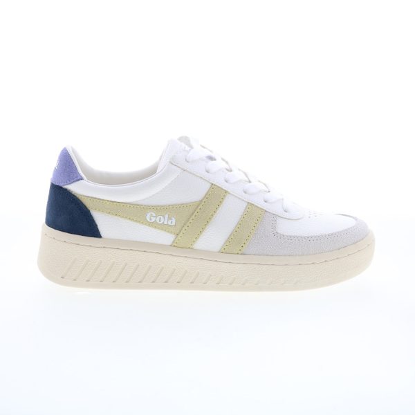 Gola Grandslam Trident CLA415 Womens White Suede Lifestyle Sneakers Shoes Cheap