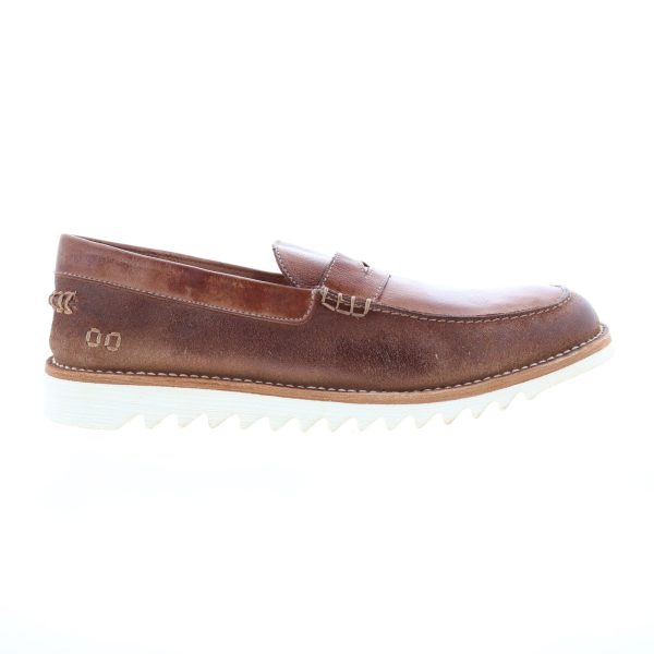 Bed Stu Magellan F485001 Mens Brown Leather Loafers & Slip Ons Penny Shoes Online now