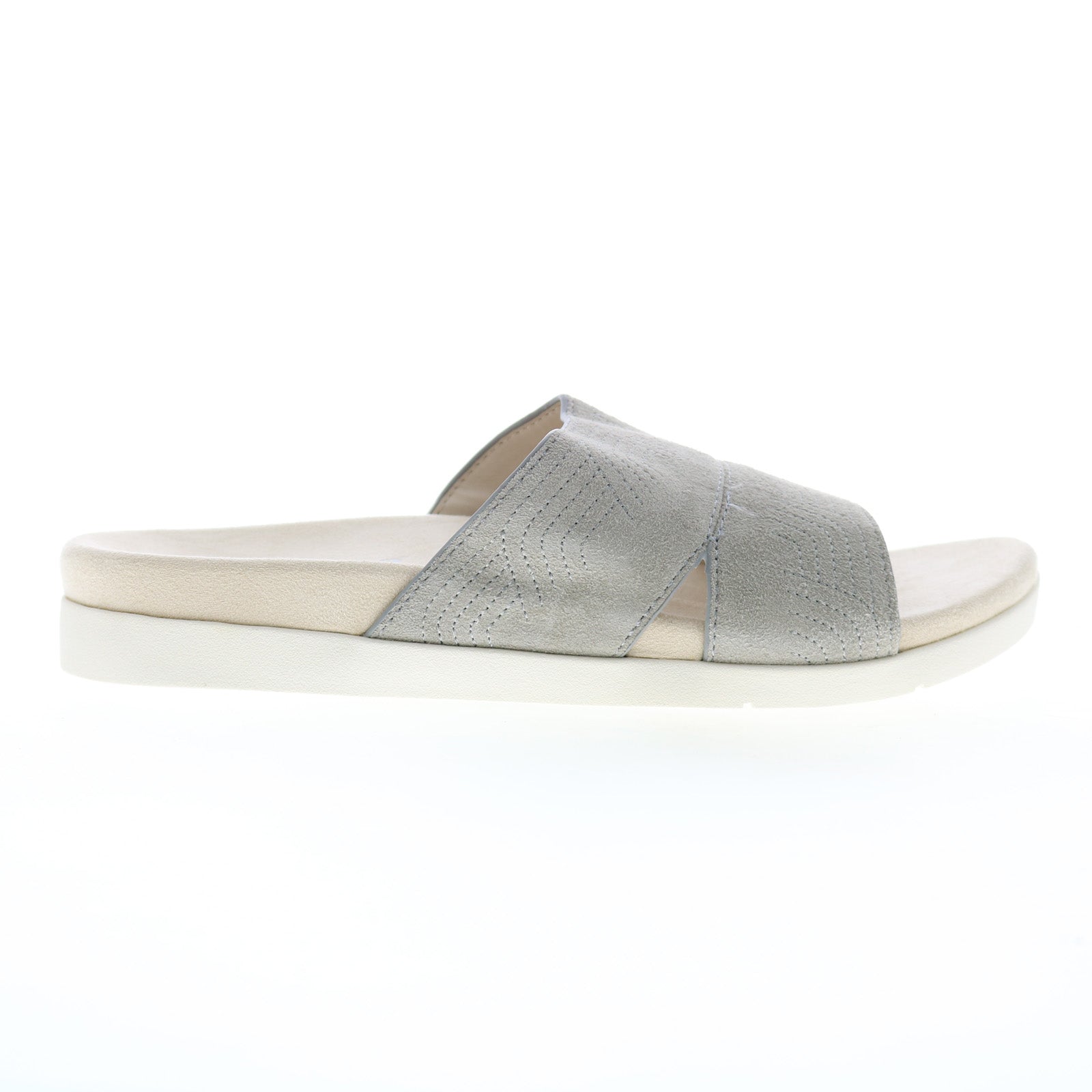 Spenco Twilight Ellie Wild SP1070WDV Womens Gray Suede Slides Sandals Shoes Online Sale