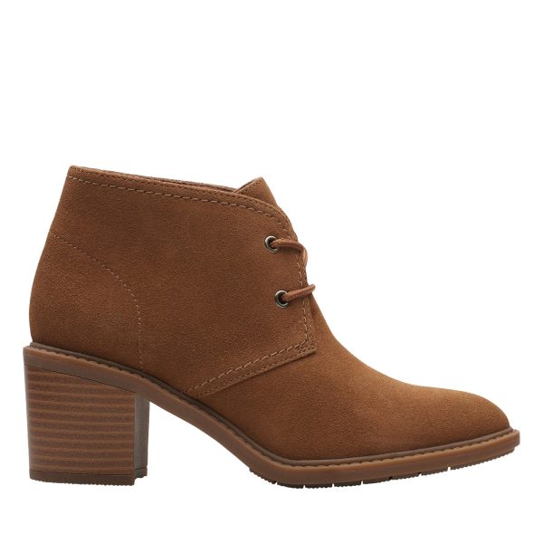 Clarks Scene LaceBoot 26162180 WoWomens Brown Suede Ankle & Booties Boots For Discount