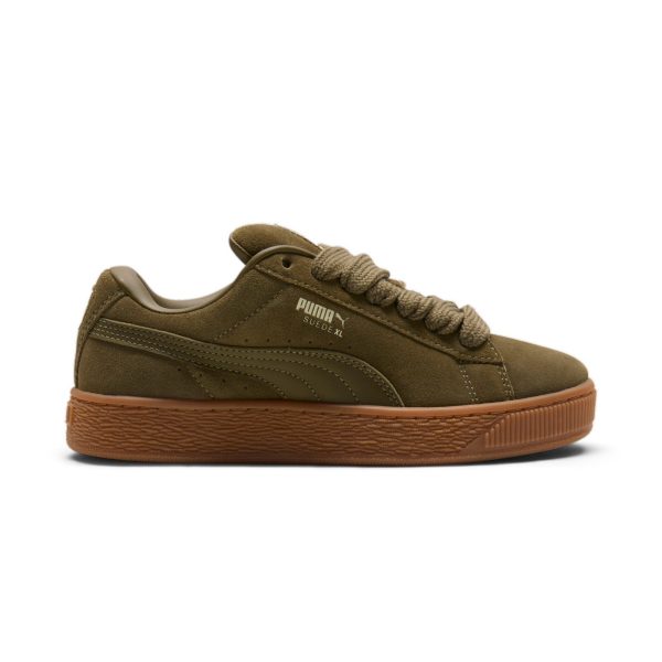 Puma Suede XL 39764816 Womens Green Suede Lace Up Lifestyle Sneakers Shoes Fashion