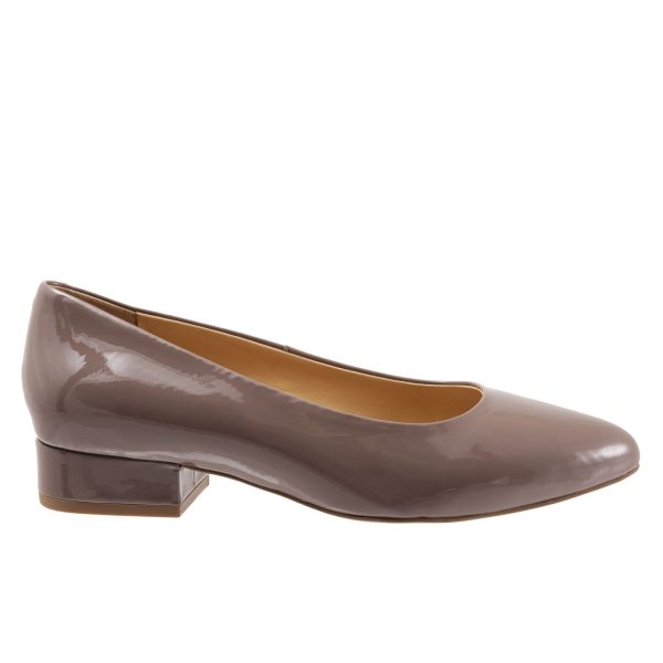 Trotters Jewel T2126-118 Womens Brown Leather Slip On Pumps Heels Shoes Fashion