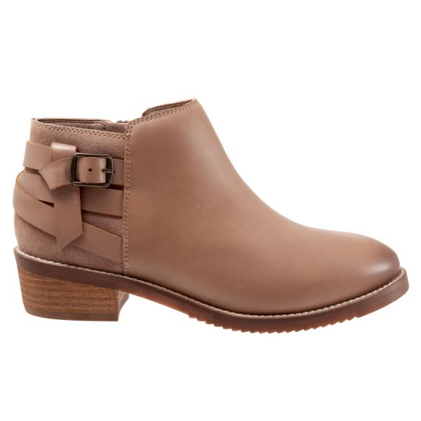 Softwalk Raleigh S2155-063 Womens Brown Narrow Leather Ankle & Booties Boots on Sale