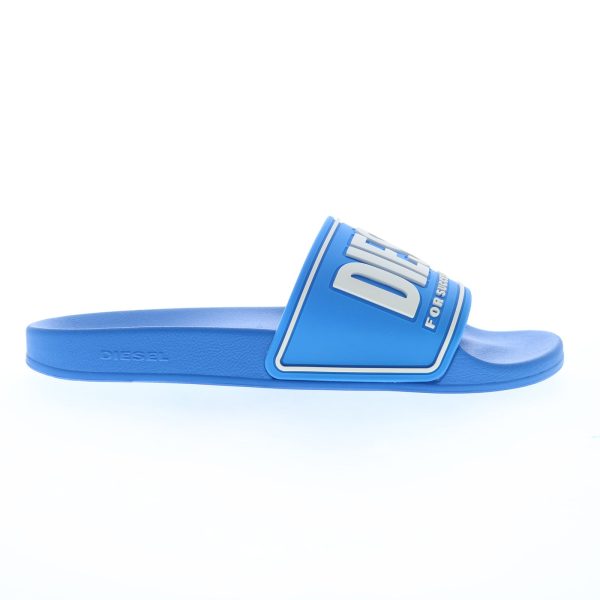 Diesel Sa-Mayemi CC Y02801-P4441-T6221 Mens Blue Slides Sandals Shoes For Sale