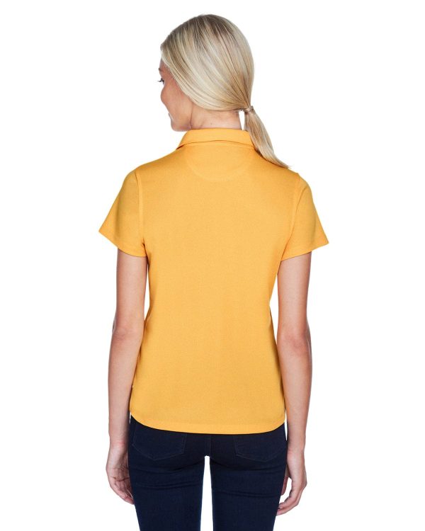 Harriton Ladies Double Mesh Polo Shirt | Gold For Discount - Image 2