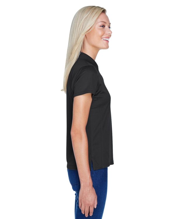 Harriton Ladies Polytech Polo Shirt | Black Online Hot Sale - Image 3
