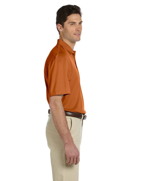 Harriton Double Mesh Polo Shirt | Texas Orange For Discount - Image 3