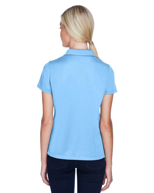 Harriton Ladies Double Mesh Polo Shirt | Light Blue For Cheap - Image 2