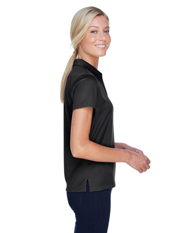 Harriton Ladies Double Mesh Polo Shirt | Black Sale - Image 3
