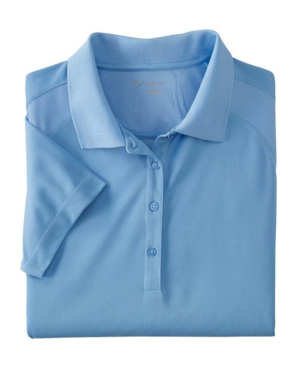 Harriton Ladies Polytech Mesh Polo Shirt | Light Blue Sale