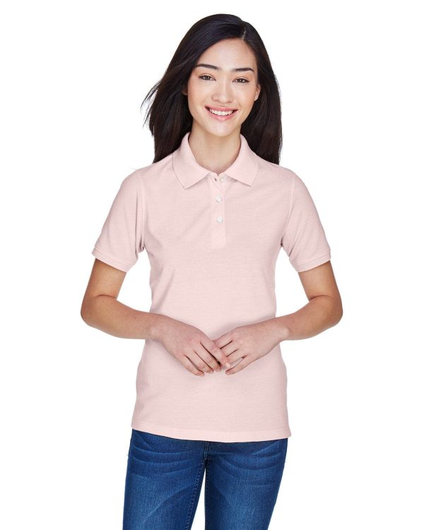 Harriton Ladies Easy Blend Polo Shirt | Blush Online Sale