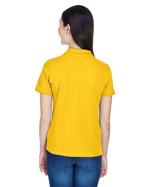 Harriton Ladies Cotton Pique Polo Shirt | Sunray Yellow Sale - Image 2