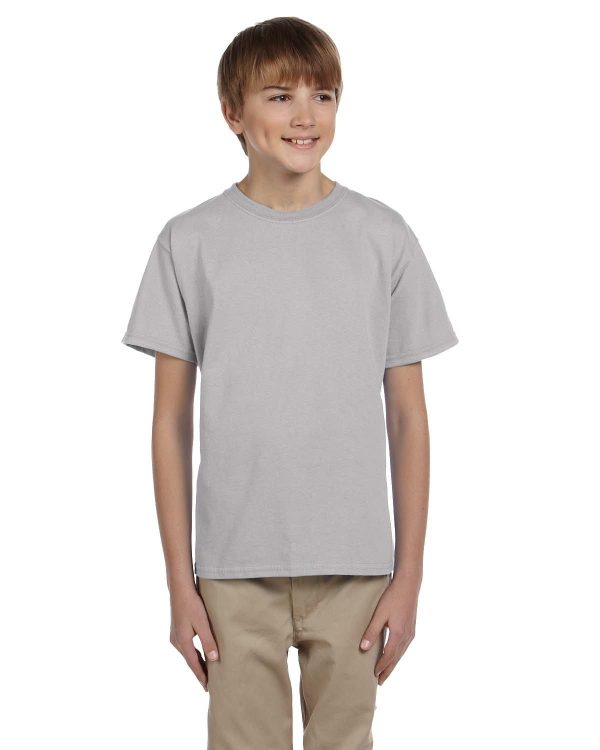 Hanes Youth Heavyweight 50 50 T-Shirts | Light Steel For Sale