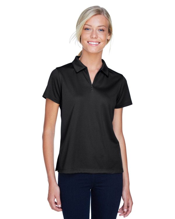 Harriton Ladies Double Mesh Polo Shirt | Black Sale