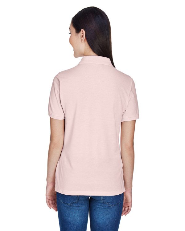 Harriton Ladies Easy Blend Polo Shirt | Blush Online Sale - Image 2