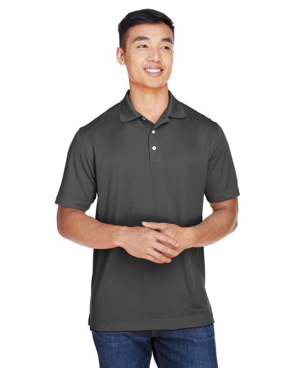 Harriton Double Mesh Polo Shirt | Charcoal Cheap