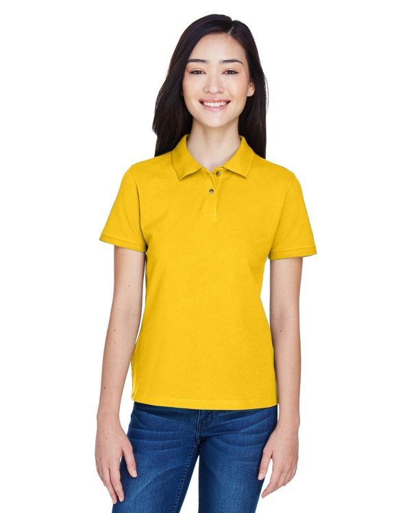Harriton Ladies Cotton Pique Polo Shirt | Sunray Yellow Sale