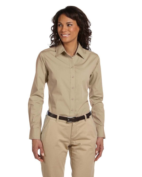 Harriton Ladies Essential Poplin | Stone For Sale