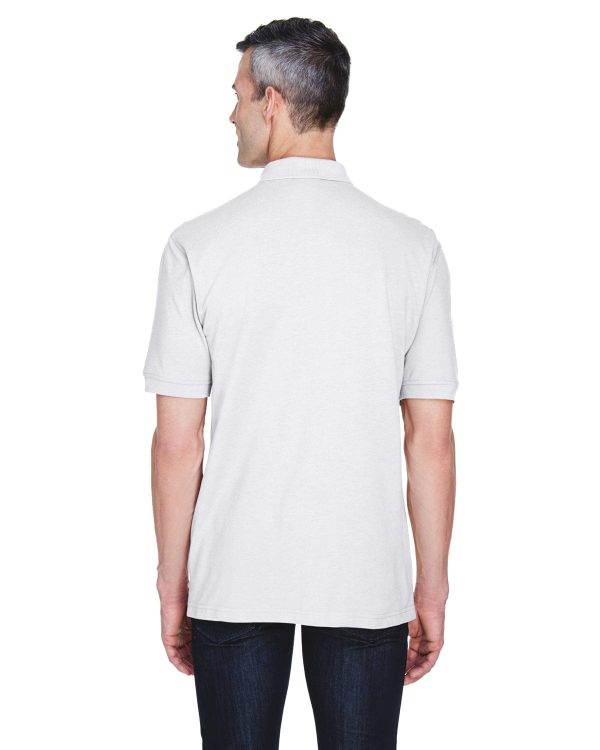 Harriton Easy Blend Pocket Polo Shirt | White Sale - Image 2
