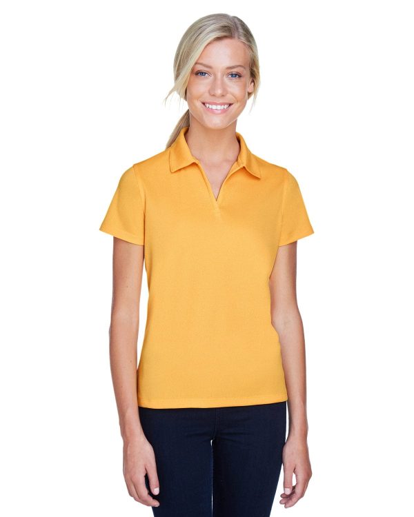 Harriton Ladies Double Mesh Polo Shirt | Gold For Discount