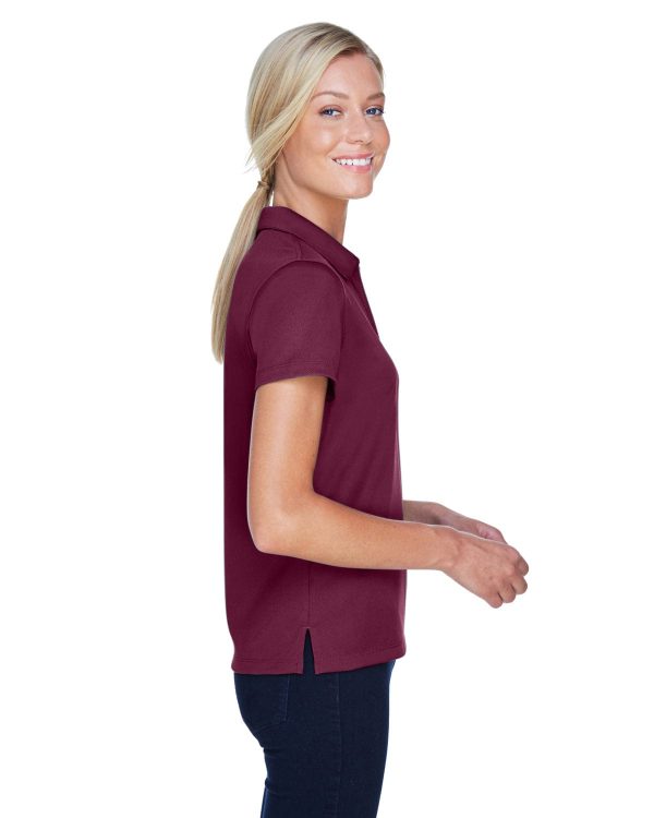 Harriton Ladies Double Mesh Polo Shirt | Maroon Online now - Image 2