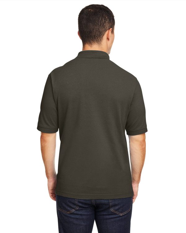Harriton Cotton Pique Polo Shirt | Black Hot on Sale - Image 2