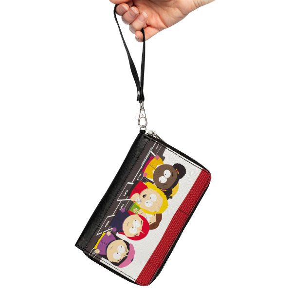 PU Zip Around Wallet Rectangle - South Park Girls Deep Learning Hopscotch Group Scene For Sale - Image 2