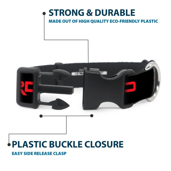 Plastic Clip Collar - Toyota Racing Development TRD Logo Black Red Online Hot Sale - Image 4
