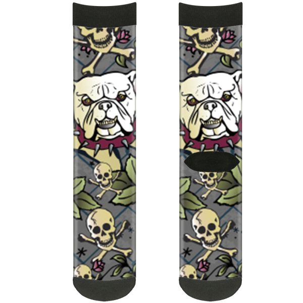 Sock Pair - Polyester - Trust No One Gray - CREW For Cheap